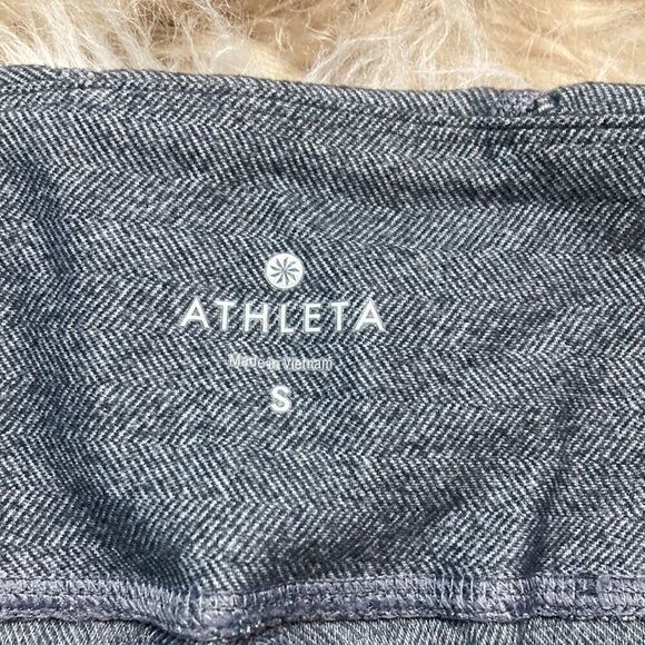 Athleta Gray Heringbone Ruched Leggings - Picture 4 of 9